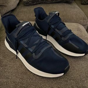 Navy blue mens adidas u path